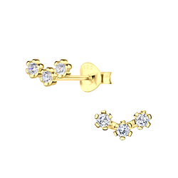 Wholesale Sterling Silver Flower Ear Studs - JD20696