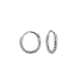 Wholesale 12mm Sterling Silver Twisted Ear Hoops - JD9562