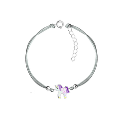 Wholesale Sterling Silver Unicorn Friendship Bracelet - JD9891
