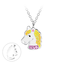 Wholesale Sterling Silver Unicorn Necklace - JD19234
