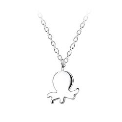 Wholesale Sterling Silver Octopus Necklace - JD16524