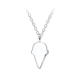 Wholesale Sterling Silver Ice Cream Necklace - JD16527