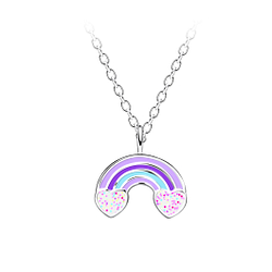 Wholesale Sterling Silver Rainbow Necklace - JD19927