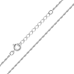 Wholesale 135cm Sterling Silver Singapore Chain With Extension - JD10116