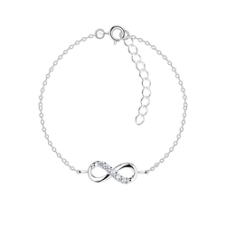 Wholesale Sterling Silver Infinity Bracelet - JD20994