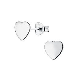 Wholesale Sterling Silver Heart Ear Studs - JD20827