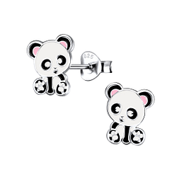 Wholesale Sterling Silver Panda Ear Studs - JD20840