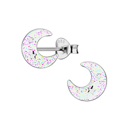 Wholesale Sterling Silver Moon Ear Studs - JD20837