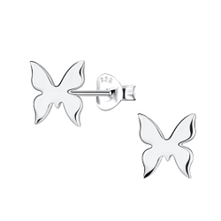 Wholesale Sterling Silver Butterfly Ear Studs - JD20963