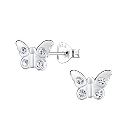 Wholesale Sterling Silver Butterfly Ear Studs - JD21000