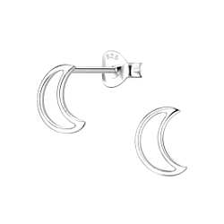 Wholesale Sterling Silver Moon Ear Studs - JD20824