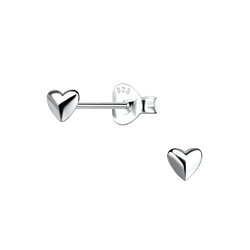 Wholesale Sterling Silver Heart Ear Studs - JD20955