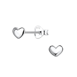 Wholesale Sterling Silver Heart Ear Studs - JD20957