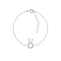 Wholesale Sterling Silver Rabbit Bracelet - JD21227