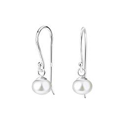 Wholesale 6mm Fresh Water Pearl Sterling Silver Earrings - JD21213