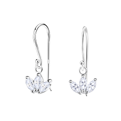 Wholesale Sterling Silver Flower Earrings - JD21220