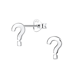 Wholesale Sterling Silver Question Mark Ear Studs - JD21233