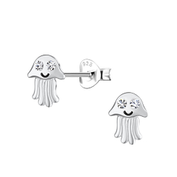 Wholesale Sterling Silver Jellyfish Ear Studs - JD21108