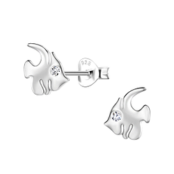 Wholesale Sterling Silver Fish Ear Studs - JD21243