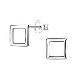 Wholesale Sterling Silver Square Ear Studs - JD21134