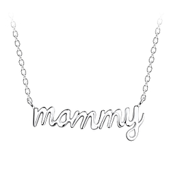 Wholesale Sterling Silver Mommy Necklace - JD21143