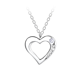 Wholesale Sterling Silver Mother Heart Necklace - JD21116
