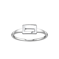 Wholesale Sterling Silver Rectangle Ring - JD21256