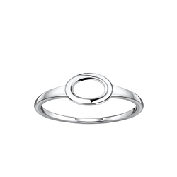 Wholesale Sterling Silver Oval Ring - JD21257