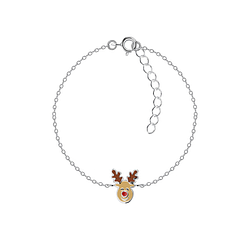Wholesale Sterling Silver Reindeer Bracelet - JD20759