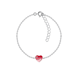 Wholesale Sterling Silver Heart Bracelet - JD20765