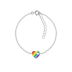 Wholesale Sterling Silver Heart Bracelet - JD20767
