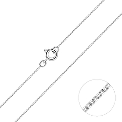 Wholesale 45cm Sterling Silver Diamond Cut Cable Chain - JD21374