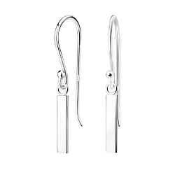 Wholesale Sterling Silver Bar Earrings - JD10123