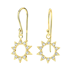 Wholesale Sterling Silver Sun Earrings - JD21318