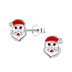 Wholesale Sterling Silver Santa Clause Ear Studs - JD21245