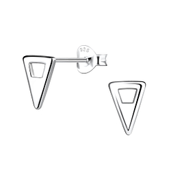 Wholesale Sterling Silver Triangle Ear Studs - JD21425