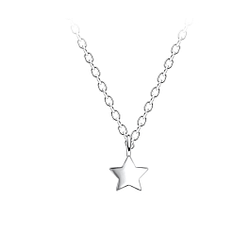 Wholesale Sterling Silver Star Necklace - JD21230
