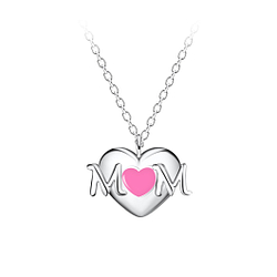 Wholesale Sterling Silver Mom Necklace - JD21295