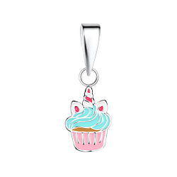 Wholesale Sterling Silver Cupcake Pendant - JD21049