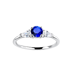 Wholesale Sterling Silver Three Stone Ring - JD21336