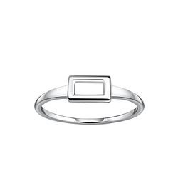 Wholesale Sterling Silver Rectangle Ring - JD21323