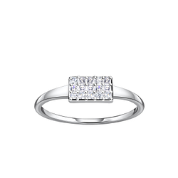 Wholesale Sterling Silver Rectangle Ring - JD21396