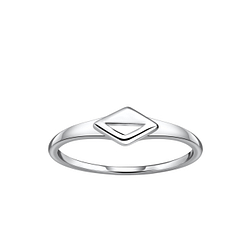 Wholesale Sterling Silver Diamond Shaped Ring - JD21305