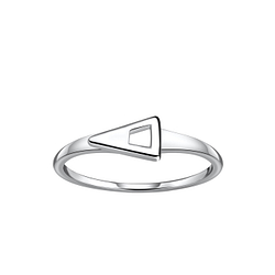 Wholesale Sterling Silver Triangle Ring - JD21259
