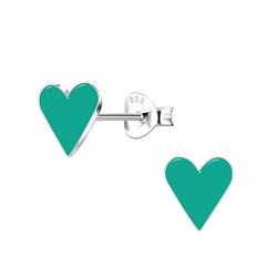 Wholesale Sterling Silver Heart Ear Studs - JD20908