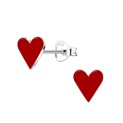 Wholesale Sterling Silver Heart Ear Studs - JD20920