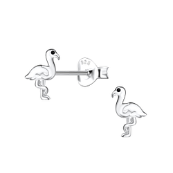Wholesale Sterling Silver Flamingo Ear Studs - JD21531