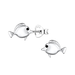 Wholesale Sterling Silver Fish Ear Studs - JD21532