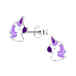 Wholesale Sterling Silver Unicorn Ear Studs - JD20202