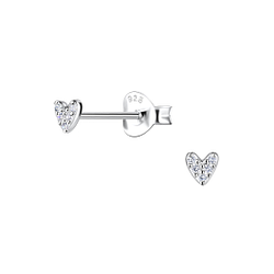Wholesale Sterling Silver Heart Ear Studs - JD21520